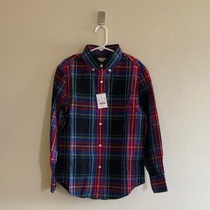 Boys Plaid Shirt - Red and Blue